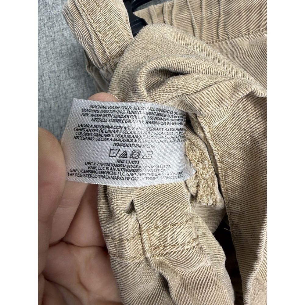 GAP Tencel Draw String Shorts Tan Brown Khaki Cuffed Pockets Safari Utility XL - Picture 6 of 6